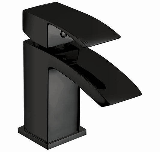 Classsic Mono Basin Mixer Matt Black • Waste included