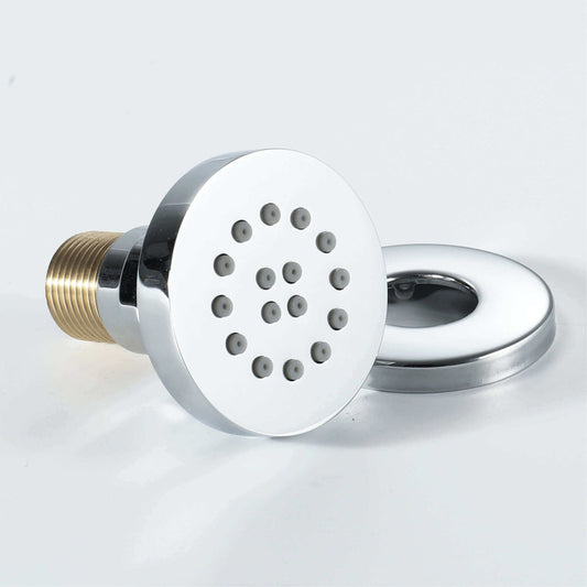 Round Body Jet – Ultra Slim Bathroom Massage Jet Stainless Steel / Brass