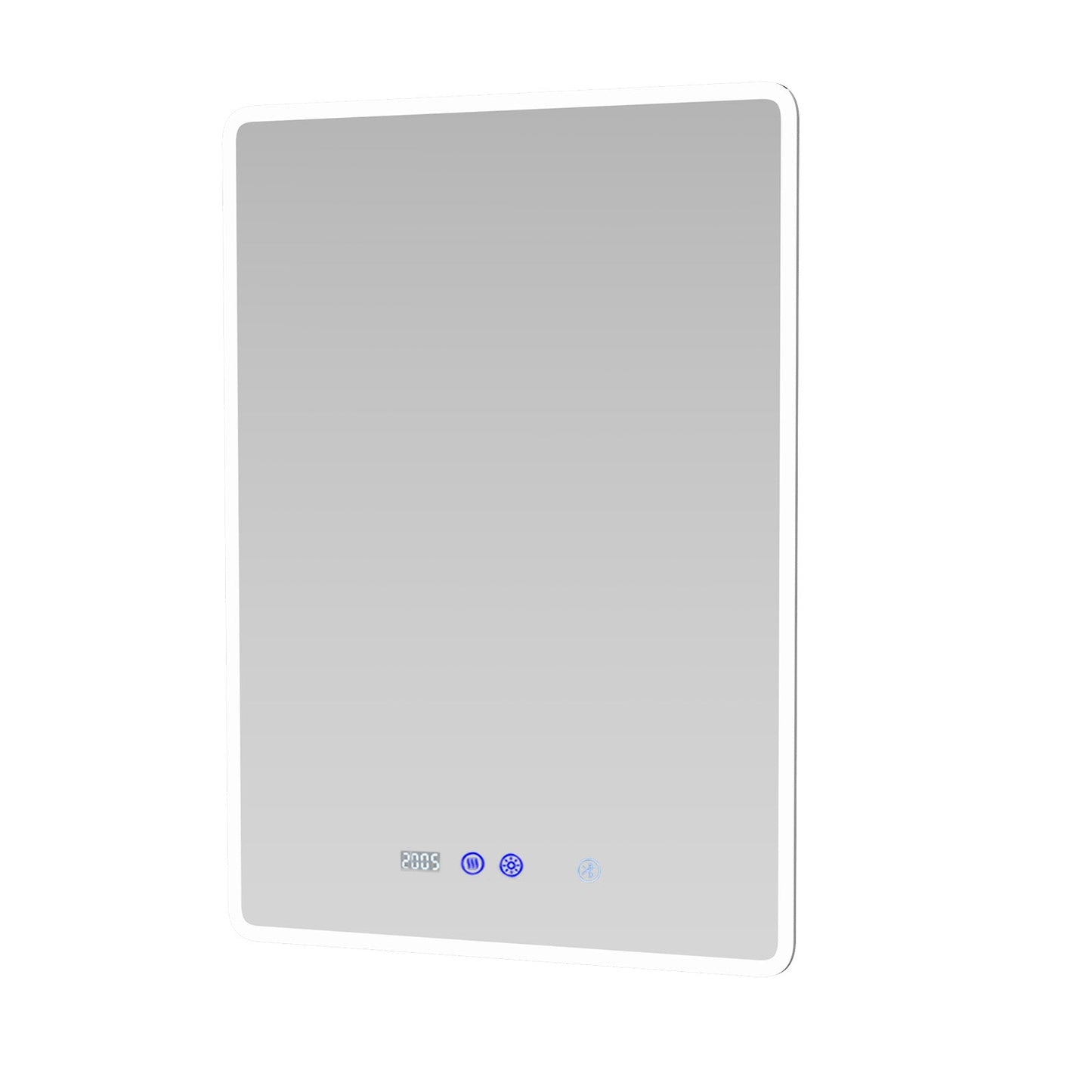 LED Rectangle Mirror 500x700mm with Bluetooth, Clock, Demister & Shaver Socket