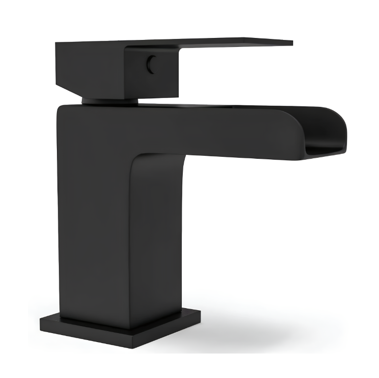 Zenith Mono Basin Mixer Tap Matt Black with Waste