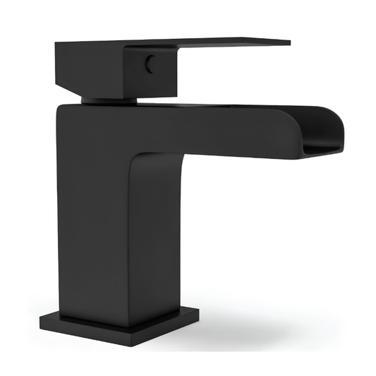Zenith Mono Basin Mixer Tap Matt Black with Waste