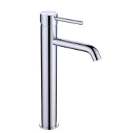 Cascade Mini Mono Basin Mixer Tap Brushed Brass with Waste – Compact Sink Tap