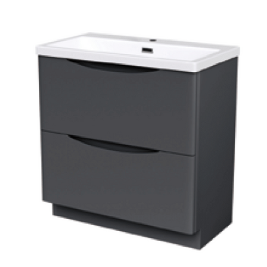 DWELTA 800 Floorstanding Anthracite Resin Basin - 800w x 850h x 450d