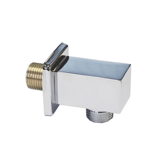 Square Shower Outlet Elbow – Chrome Wall Mounted Hand Shower Connector