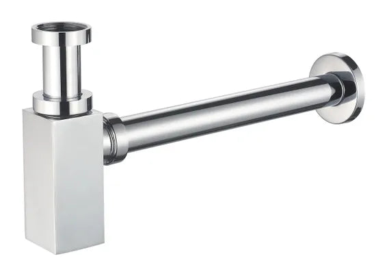 Premium Square Bottle Trap – Chrome Finish | Bathroom Sink Waste