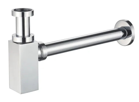 Premium Square Bottle Trap – Chrome Finish | Bathroom Sink Waste