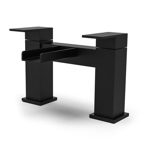 Zenith Bath Filler Tap Matt Black – Modern Waterfall Design