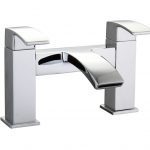 Modern Chrome Waterfall Bath Filler Tap – Dual Lever Mixer