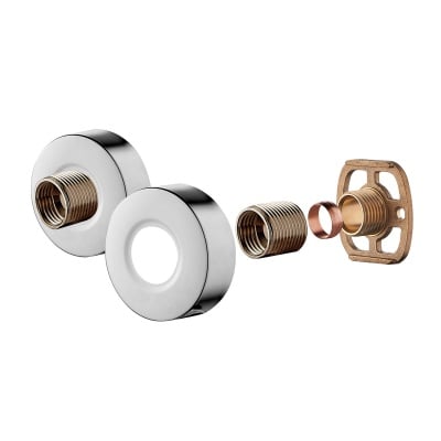 Square Fast Fix Brackets with Shrouds – Durable Bathroom Mounting Hardware