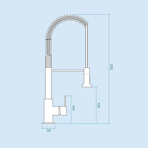 Modern Pull Out Kitchen Tap | Chrome Finish Sink Mixer Faucet with Spray