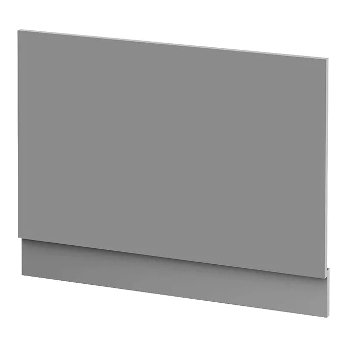 Gloss Matt Grey End Bath Panel – 15mm Thick, Height Adjustable up to 550mm