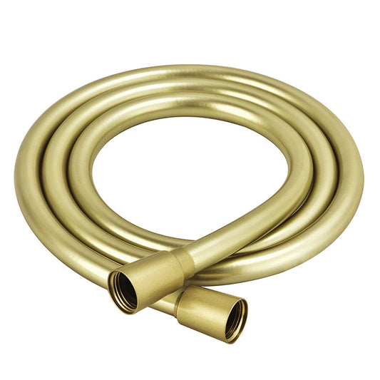 Smooth PVC Shower Hose 1.5m – Brushed Brass Flexible Anti-Kink Hose