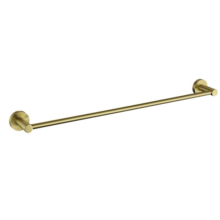 Alpha Brushed Brass Towel Bar – Wall Mounted Bathroom Towel Holder