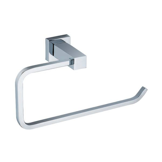 Moda Wall-Mounted Towel Ring – Chrome Finish | Modern Bathroom Accessory