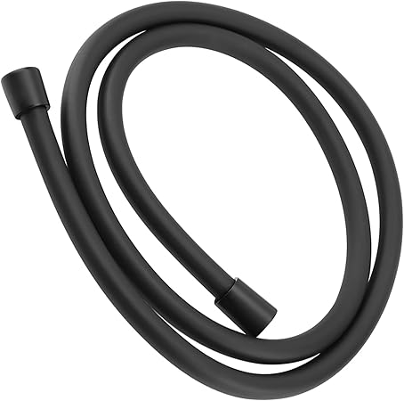 Smooth PVC Shower Hose 1.5m – Matt Black Flexible Anti-Kink Hose