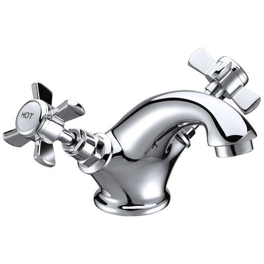 Pure Mono Basin Mixer Tap with Dual Handle – Waste Included
