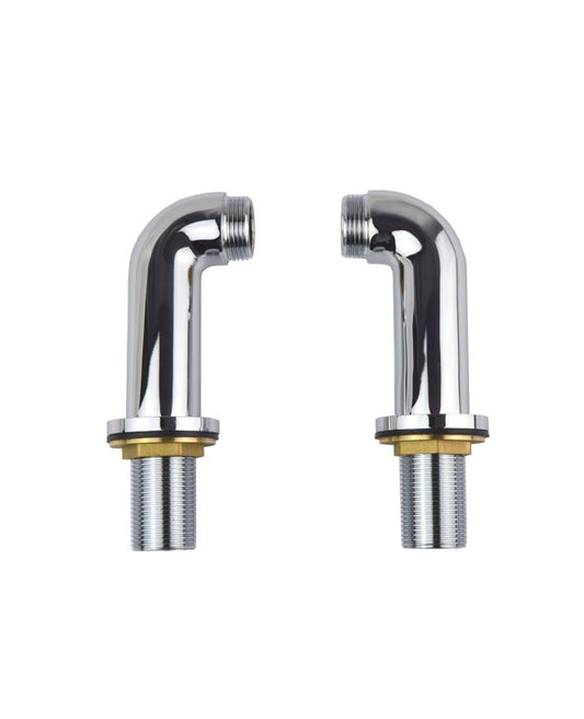 Deck Mounted Bath Pillar – Modern Bathroom Tap Fixture Stainless Steel / Brass