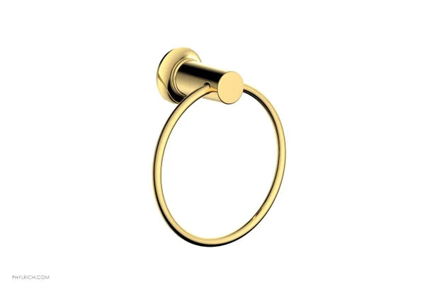Alpha Brushed Brass Towel Ring – Wall Mounted Bathroom Accessory