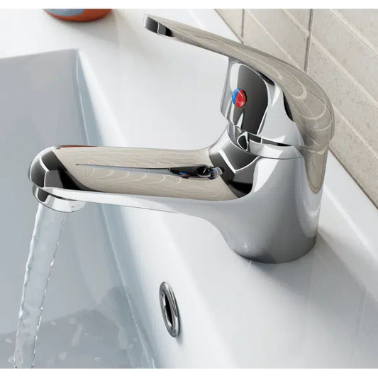 Titan Basin Mono Mixer Tap with Waste & 40mm Cartridge - Chrome Finish