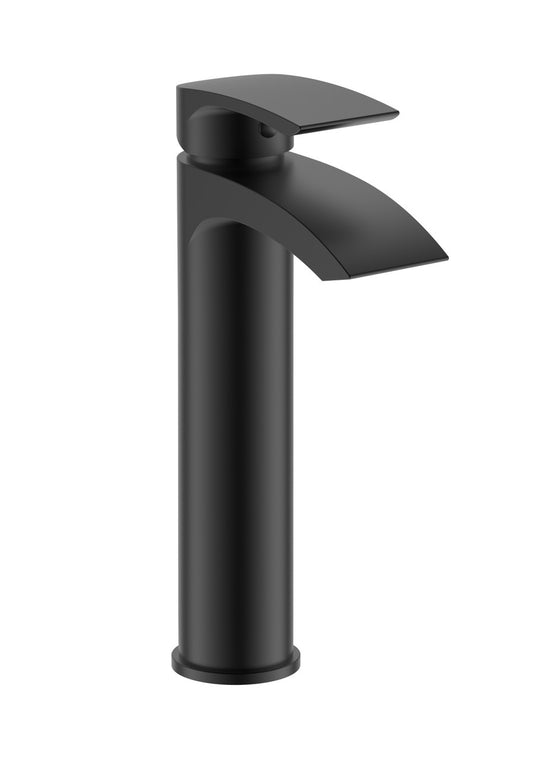Sleek Tall Basin Mono Mixer Tap – Modern Bathroom Faucet, Matt Black Finish