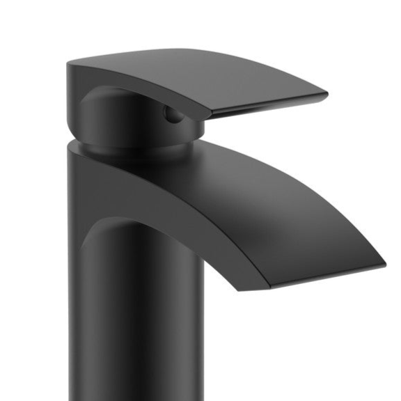 Sleek Tall Basin Mono Mixer Tap – Modern Bathroom Faucet, Matt Black Finish