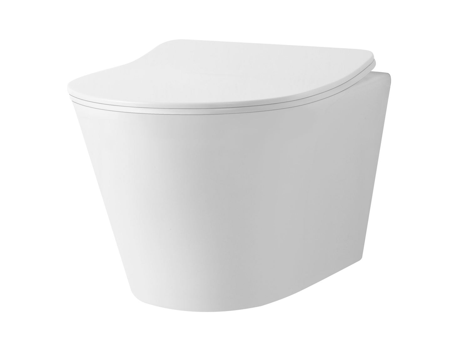 Stylish White Wall-Mounted Toilet with Modern Sleek Design 360w x 320h x 510d