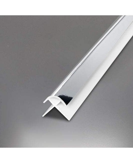 External Corner Chrome – PVC Trim for Neat Wall & Ceiling Panel Edge Finish