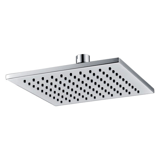 Square Brass Ultra Slim Shower Head 250mm – Elegant Bathroom Rainfall Design