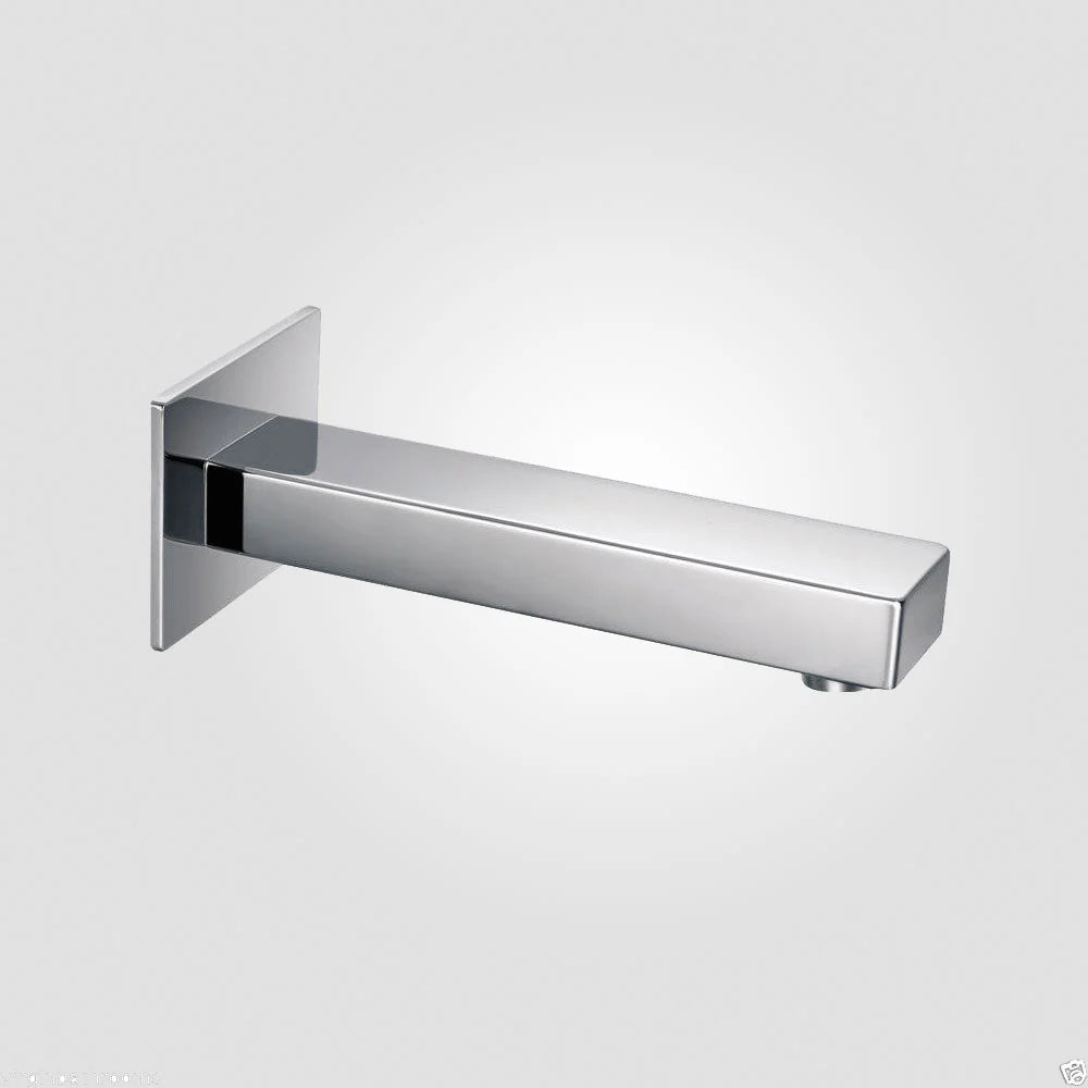 Rectangular Bath Filler Spout – Wall Mounted Chrome Bathroom Tap
