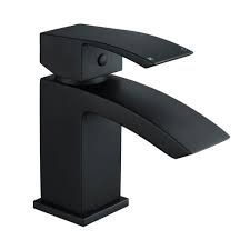 Classic Mono Basin Mixer Matt Black with Waste – Traditional Bathroom Sink Tap