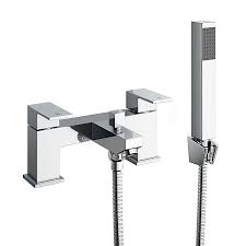 Crystal Bath Shower Mixer with Shower Kit & Wall Bracket – Modern Bathtub Tap