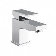 Crystal Mini Mono Basin Mixer with Waste – Compact Cloakroom Sink Tap