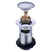 Round Slotted Easy Clean Basin Waste – Chrome Finish Push Click Design