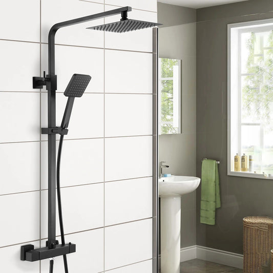 Square Exposed Riser Rail Kit – Matt Black Finish