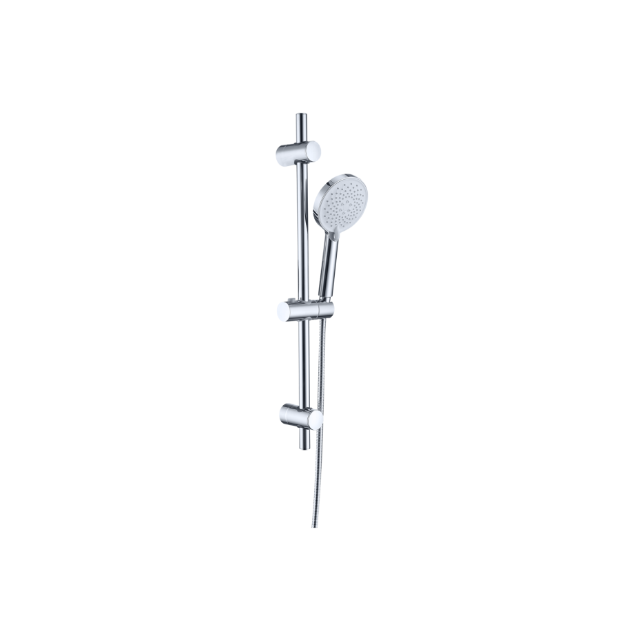 Bathroom Fort Thermostatic Round Shower Mixer Valve & Slider Rail Kit - Chrome