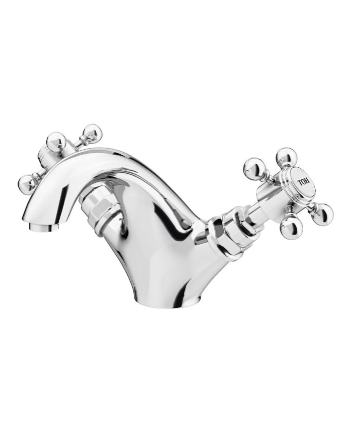 York Traditional Mono Basin Mixer Tap with Waste - Chrome Finish