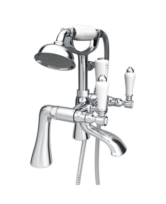 Bristol Bath Shower Mixer – Chrome with Shower Kit & Wall Bracket
