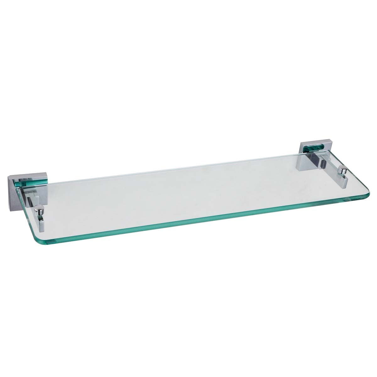 Moda Wall Mounted Glass Shelf – Chrome Brackets Bathroom Storage Rack