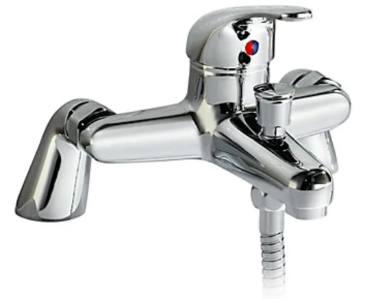 Vista Bath Shower Mixer Tap with Shower Kit - Chrome Finish