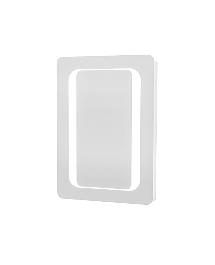 LED Round Corner Bathroom Mirror with Built-in Light | Modern Vanity Mirror
