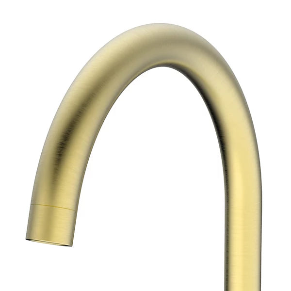 Twin Handle Kitchen Tap – Brushed Brass Traditional Mixer