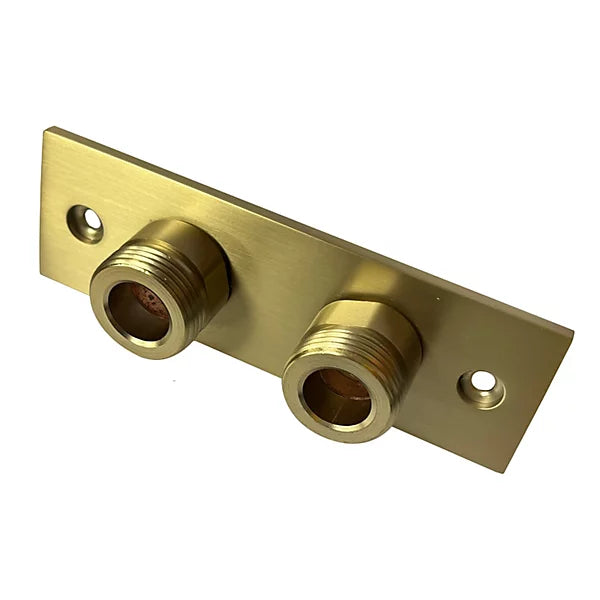 Mini Bar Valve Fixing Kit Plate – Brushed Brass Shower Bar Valve Support