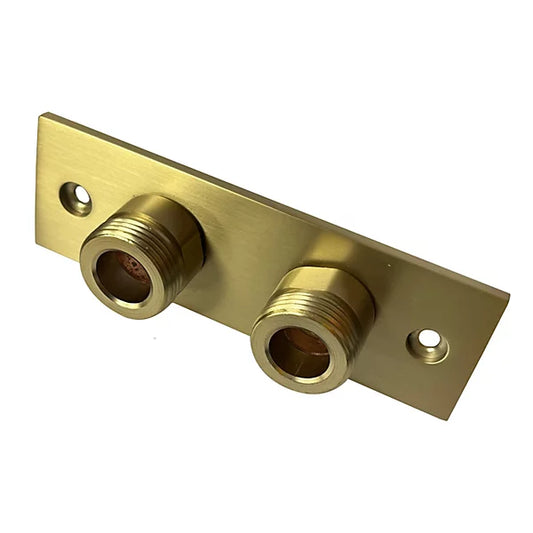 Mini Bar Valve Fixing Kit Plate – Brushed Brass Shower Bar Valve Support