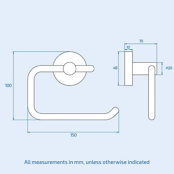 Alpha Brushed Brass Toilet Roll Holder – Wall Mounted Bathroom Accessory