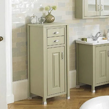 SHARATON Tallboy Cabinet – Stone Grey (465w x 1180h x 455d)