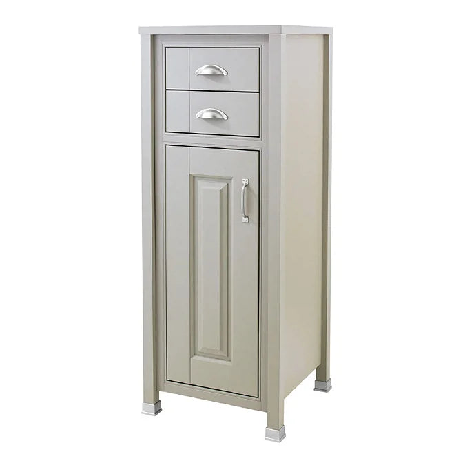 SHARATON Tallboy Cabinet – Stone Grey (465w x 1180h x 455d)