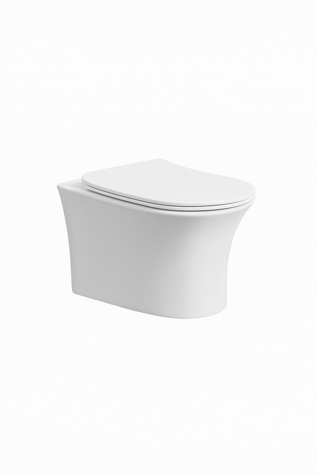 Haven Rimless Wall Hung Toilet & Soft Close Seat 370w x 368h x 490d - White