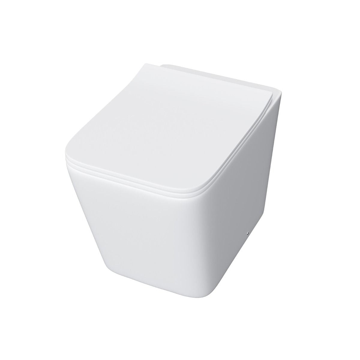 Cove Rimless Back to Wall Pan & Soft Close Seat 360w x 410h x 600d - White