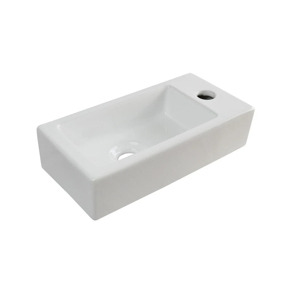 Countertop or Wall Hung Basin RIGHT HANDED - Waste & Fixing Kit Not Included