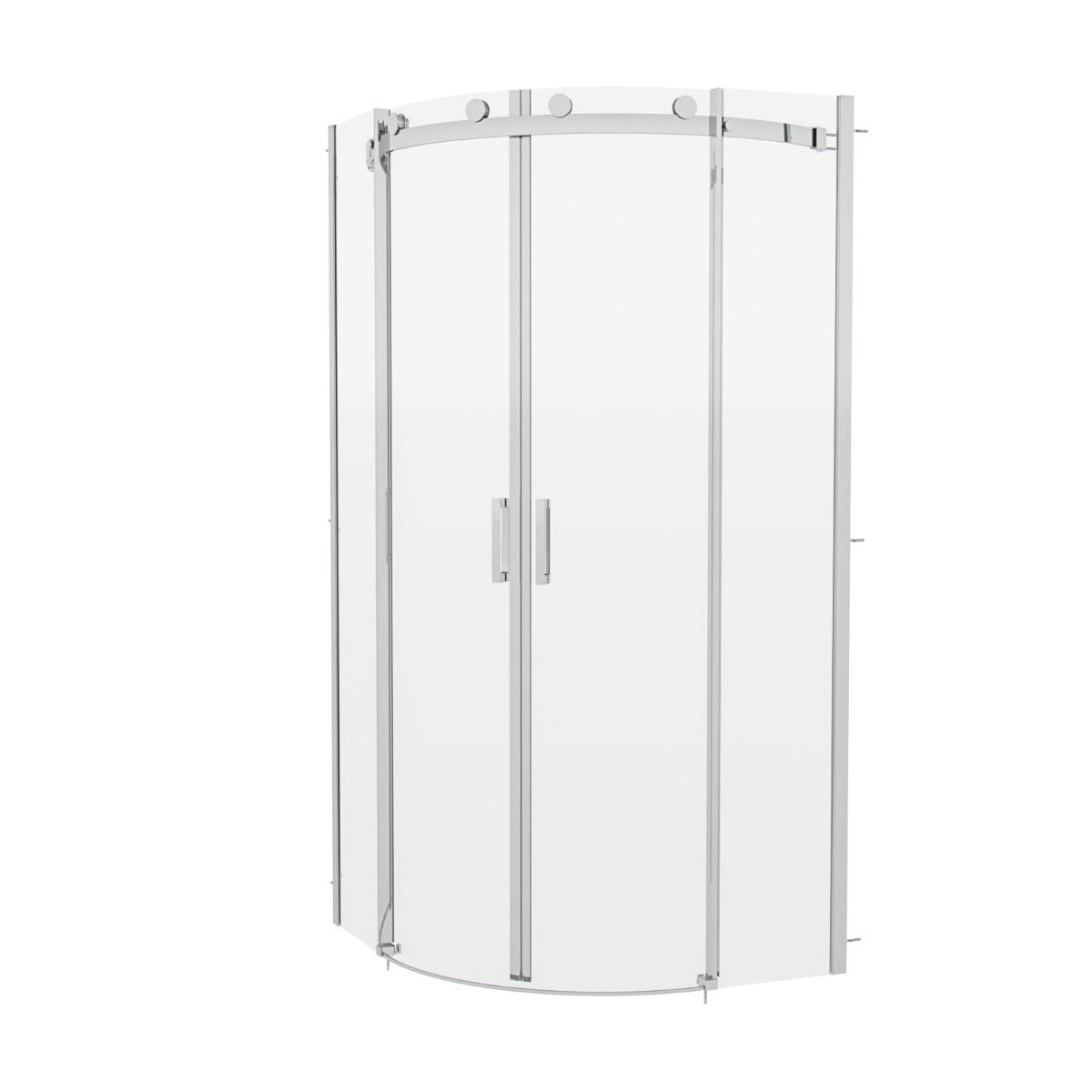 MARINA 8 Frameless Quadrant Door 8mm Clear Glass Chrome